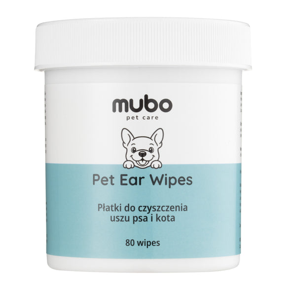 Mubo Disposable Pet Ear Cleaning Wipes, 80 Count