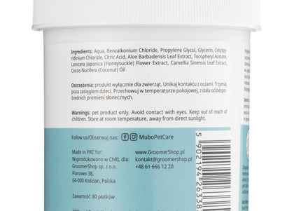 Mubo Disposable Pet Ear Cleaning Wipes, 80 Count