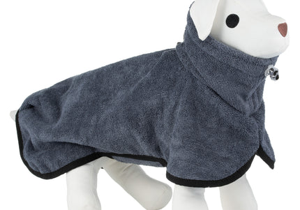 Biglo Ultra-Absorbent Grey Microfibre Pet Bathrobe
