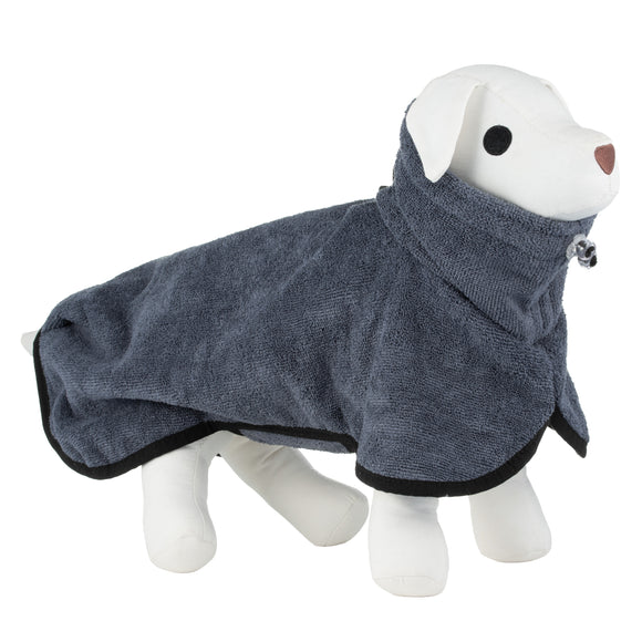 Biglo Ultra-Absorbent Grey Microfibre Pet Bathrobe