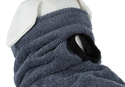 Biglo Ultra-Absorbent Grey Microfibre Pet Bathrobe