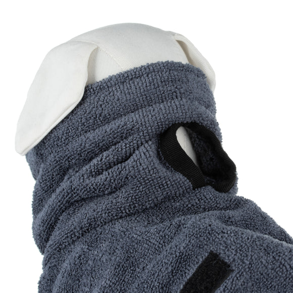 Biglo Ultra-Absorbent Grey Microfibre Pet Bathrobe