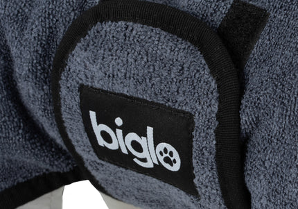 Biglo Ultra-Absorbent Grey Microfibre Pet Bathrobe