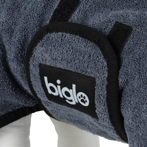 Biglo Ultra-Absorbent Grey Microfibre Pet Bathrobe