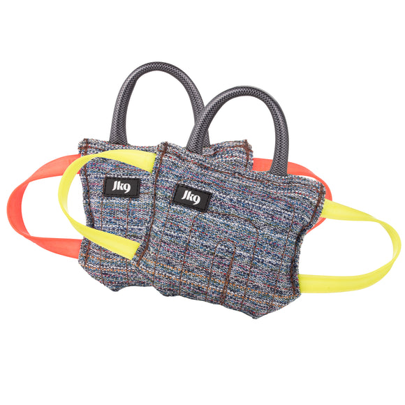 Julius-K9 Strong Cotton Bitepad Dog Tug Toy with Three Handles