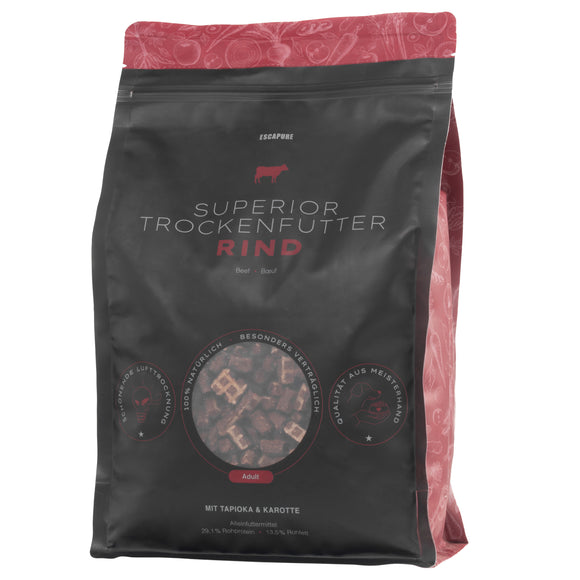 Escapure Superior Adult Beef Grain-Free Single-Protein Dry Dog Food - 1.5 kg