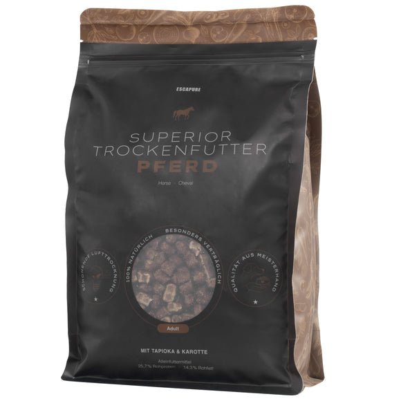 Escapure Superior Adult Horse Grain-Free Mono-Protein Dry Dog Food - 1.5 kg