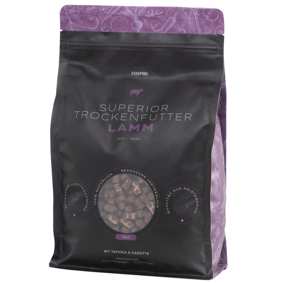 Escapure Superior Adult Lamb Grain-Free Monoprotein Dry Dog Food 1.5 kg