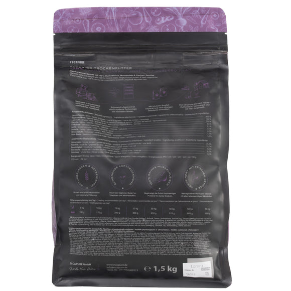 Escapure Superior Adult Lamb Grain-Free Monoprotein Dry Dog Food 1.5 kg