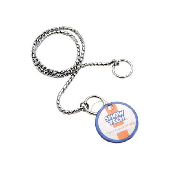 Show Tech Exhibition Chain Snake – Silver Polished Metal, 35cm Length, 2.5mm Width