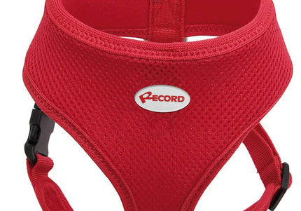 Record Fast Dog Harness Red – Comfortable Lightweight Airy Mesh Design, XL Size