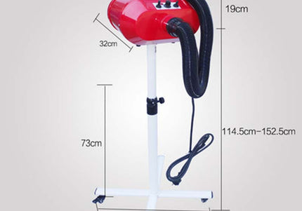 GroomStar Cyklon Stand Dryer – Dual Motor, 2800W, High Airflow 140 L/s, Salon Performance