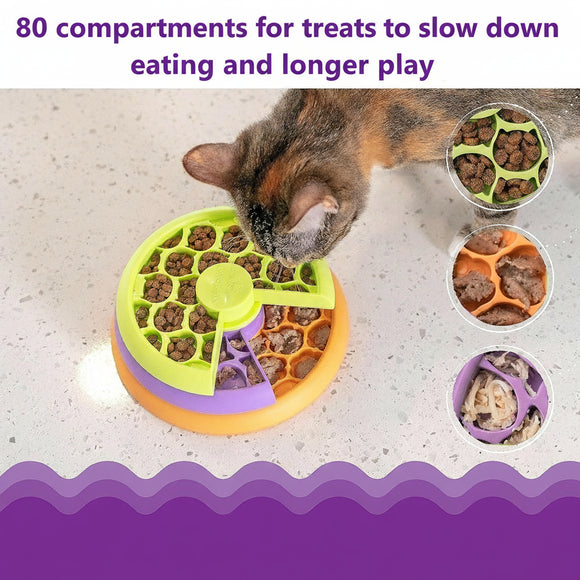Nina Ottosson Lickin' Layers Kitty Level 2 – Interactive Cat Toy with Rotating Treat Layers