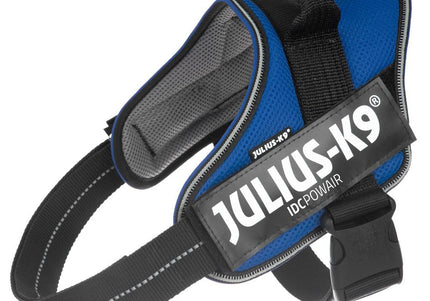 Julius K9 IDC Powair Harness Blue – Lightweight Breathable Mesh Dog Harness, XXL Size