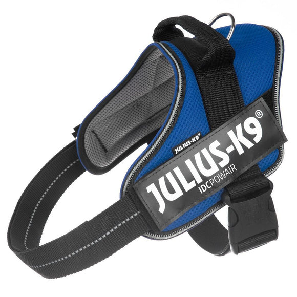 Julius K9 IDC Powair Harness Blue – Lightweight Breathable Mesh Dog Harness, XXL Size