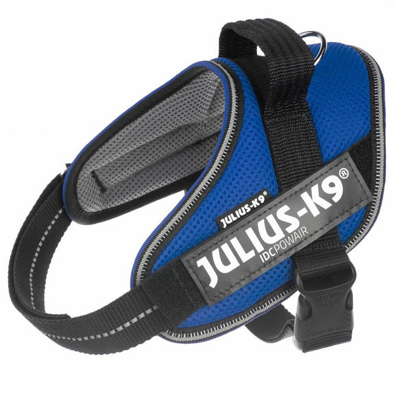 Julius K9 IDC Powair Harness Blue – Lightweight Breathable Mesh Dog Harness, XXL Size