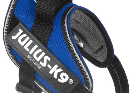Julius K9 IDC Powair Harness Blue – Lightweight Breathable Mesh Dog Harness, XXL Size