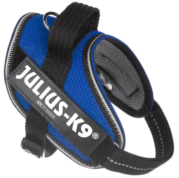 Julius K9 IDC Powair Harness Blue – Lightweight Breathable Mesh Dog Harness, XXL Size