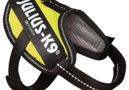 Julius K9 IDC Powair Harness Neon – Lightweight Breathable Neon Yellow Harness, XL Size