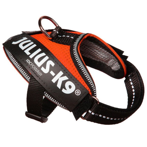 Julius K9 IDC Powair Harness Orange – Lightweight Breathable Mesh Design, XXL Size