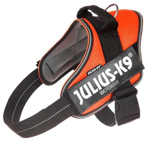 Julius K9 IDC Powair Harness Orange – Lightweight Breathable Mesh Design, XXL Size