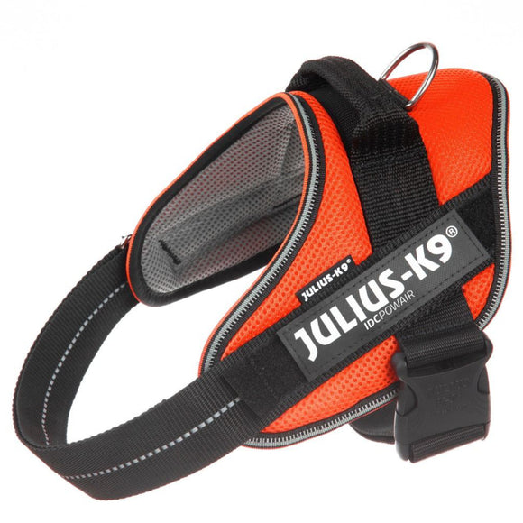 Julius K9 IDC Powair Harness Orange – Lightweight Breathable Mesh Design, XXL Size