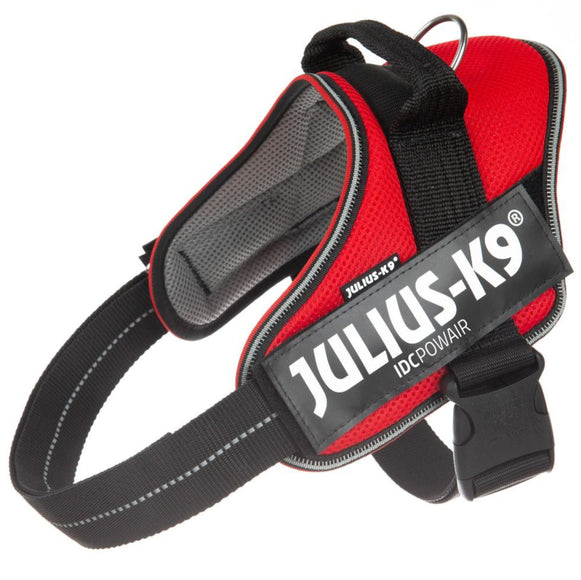 Julius K9 IDC Powair Harness Red – Lightweight Breathable Mesh Dog Harness, XXL Size