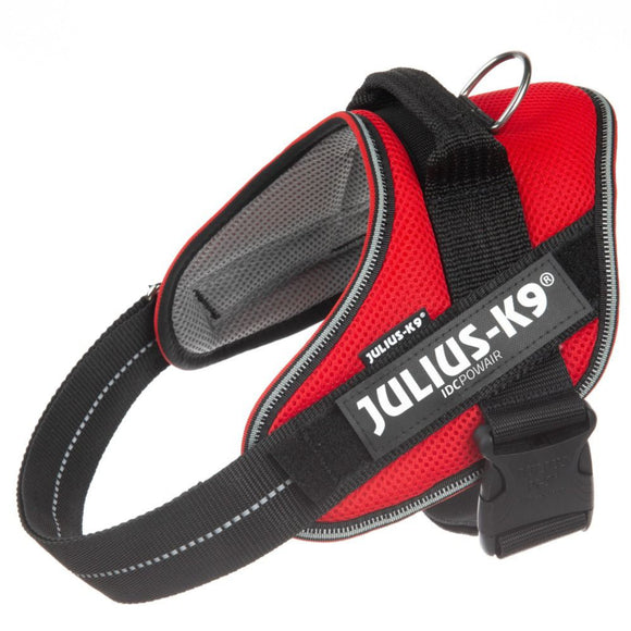 Julius K9 IDC Powair Harness Red – Lightweight Breathable Mesh Dog Harness, XXL Size