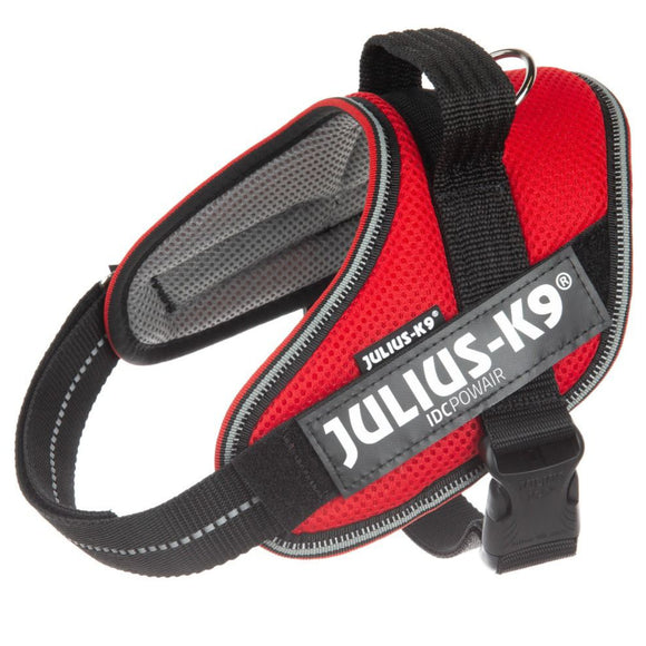 Julius K9 IDC Powair Harness Red – Lightweight Breathable Mesh Dog Harness, XXL Size
