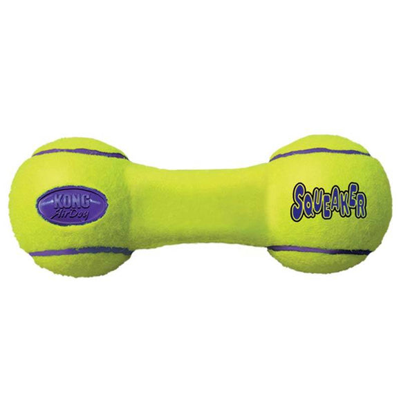 KONG AirDog Dumbbell Squeaky Tennis Ball Toy – Durable, Fun Interactive Play