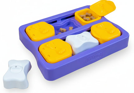 Nina Ottosson Dog Brick Puzzle – Interactive Level 2 Medium Game, Durable Enrichment Toy