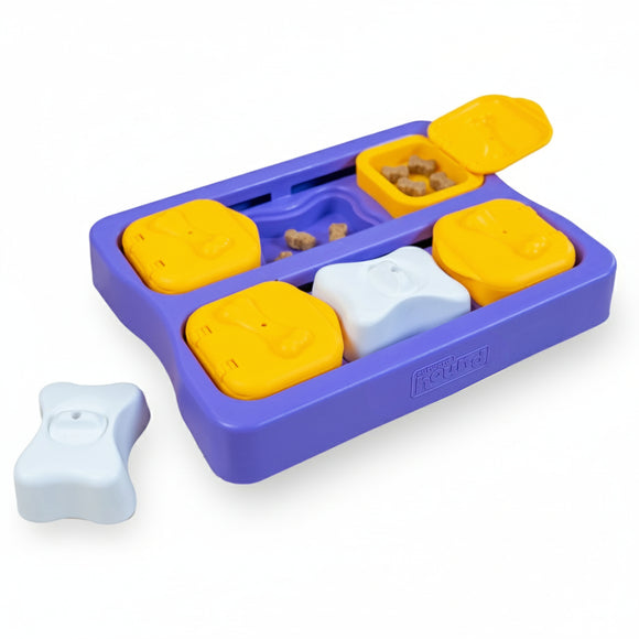 Nina Ottosson Dog Brick Puzzle – Interactive Level 2 Medium Game, Durable Enrichment Toy