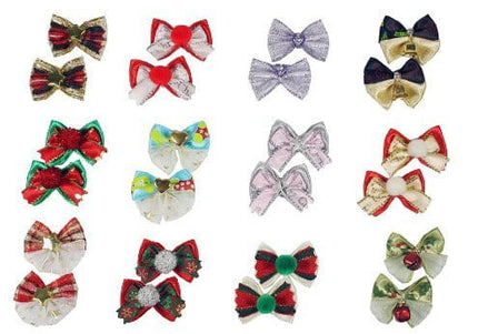 Groom Professional Christmas Grooming Bows – Decorative Festive Set, 100 Pieces Bulk Pack