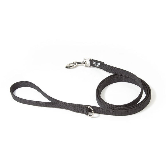 Julius K9 Color&Gray Supergrip Leash – Anti-Slip D-Ring Handle, 1.4x180cm, Black
