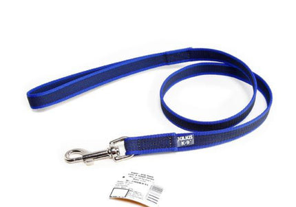Julius K9 Color & Gray Supergrip Leash with Handle – Blue, Anti-Slip, 100cm x 14mm