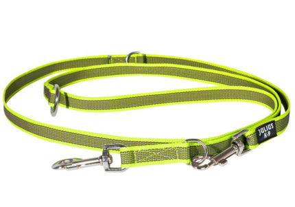 Julius K9 Color & Gray Supergrip Leash 2x220cm – Removable Anti-Slip Black Lead, Durable Design