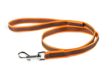 Julius K9 Color & Gray Supergrip Leash – Anti-Slip Orange Lead with Comfortable Handle, 300cm x 14mm