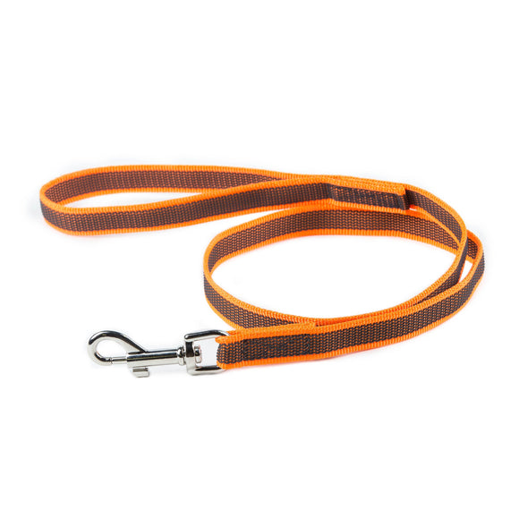Julius K9 Color & Gray Supergrip Leash – Anti-Slip Orange Lead with Comfortable Handle, 300cm x 14mm