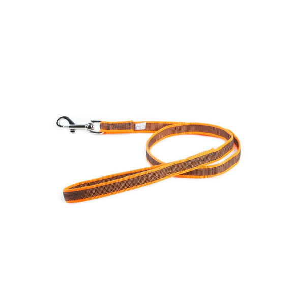Julius K9 Color & Gray Supergrip Leash – Anti-Slip Orange Lead with Comfortable Handle, 300cm x 14mm