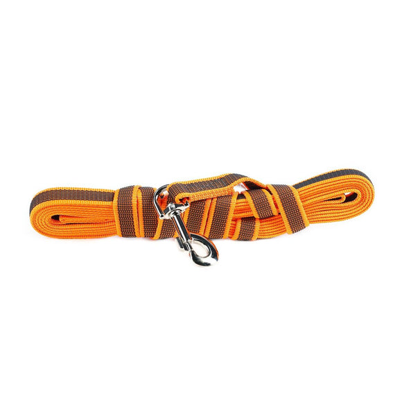 Julius K9 Color & Gray Supergrip Leash – Anti-Slip Orange Lead with Comfortable Handle, 300cm x 14mm