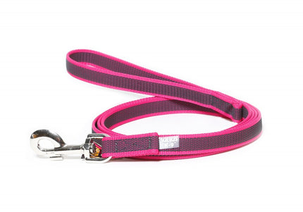 Julius K9 Color & Gray Supergrip Leash with Handle – Pink, Anti-Slip, 300cm x 20mm, Durable Training Lead