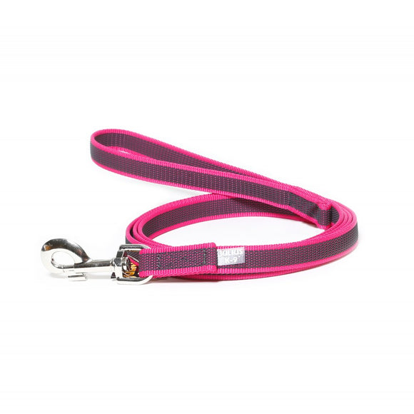 Julius K9 Color & Gray Supergrip Leash with Handle – Pink, Anti-Slip, 300cm x 20mm, Durable Training Lead