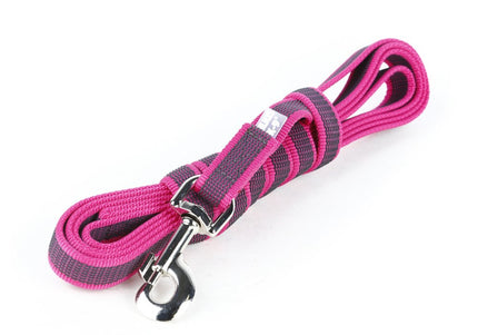 Julius K9 Color & Gray Supergrip Leash with Handle – Pink, Anti-Slip, 300cm x 20mm, Durable Training Lead