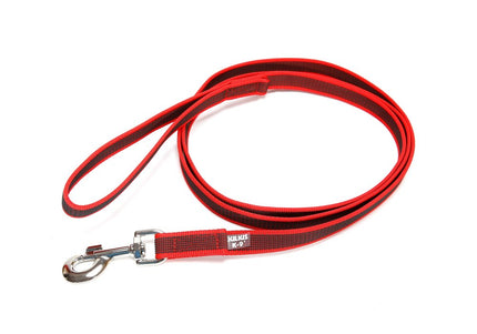 Julius K9 Color & Gray Supergrip Leash with Handle – Red, Anti-Slip, 300cm x 14mm, Durable Training Lead