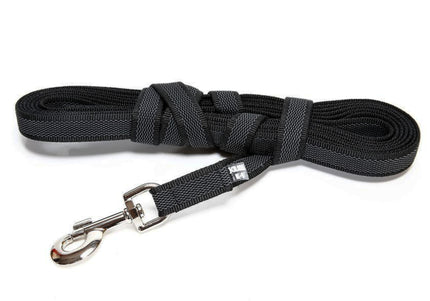Julius K9 Color & Gray Supergrip Leash – Black Anti-Slip Training Lead with Handle, 10m x 14mm