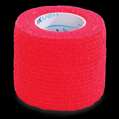 Stokban Red Adhesive Bandage – Flexible Self-Adhering Wrap, 5cm x 4.5m, Single Roll