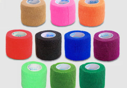 Stokban Adhesive Bandage – Multi-Color, 5cm x 4.5m, Flexible and Secure Wrap