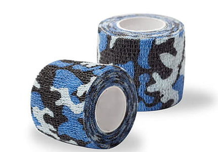 Stokban Adhesive Bandage Blue Camo – Flexible 5cm x 4.5m Roll, Secure Grip Design
