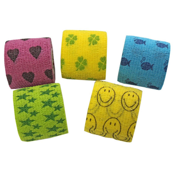 Polnet Fun Flex Patterned Bandage – 10cm Wide, Flexible and Durable, 4.5m Roll