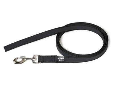 Julius K9 Supergrip Color & Gray Training Leash – Black, No Handle, 100cm x 20mm, Durable Grip